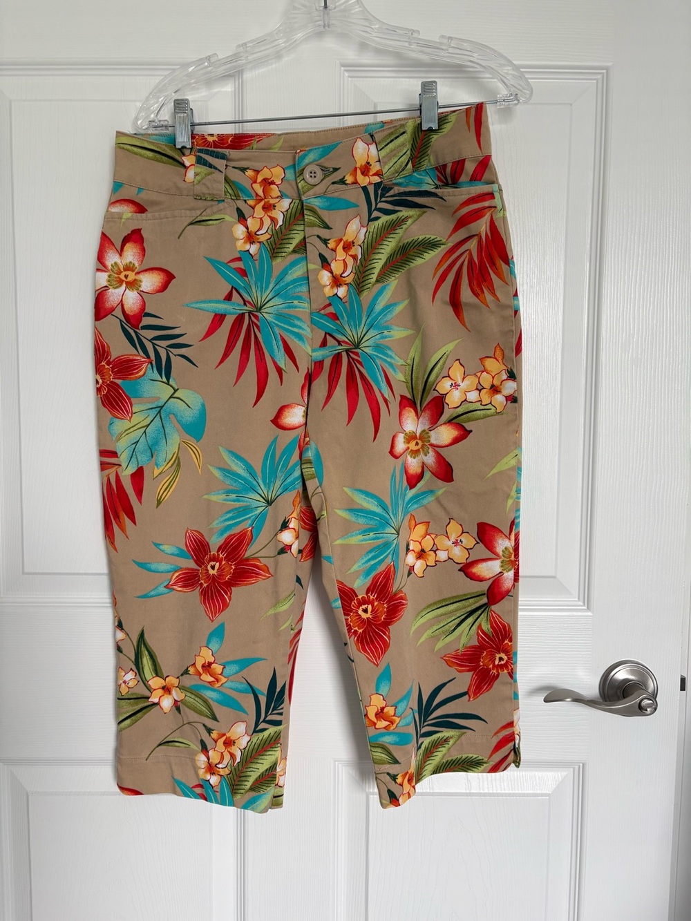 White Stag Tropical Print Capri, 10 P